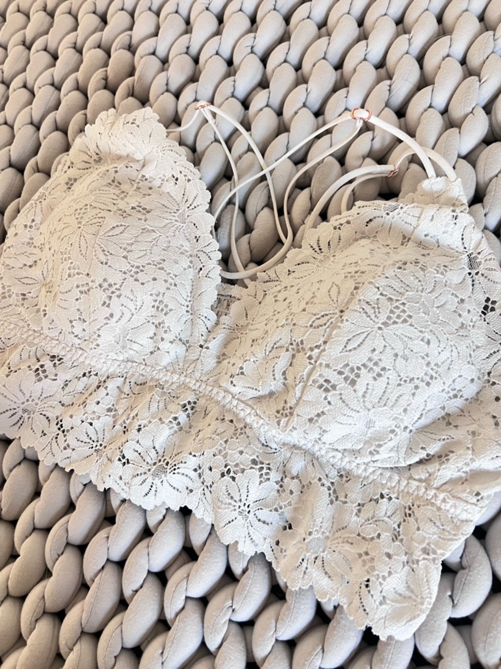 Victoria’s Secret PINK White Lace Bralette